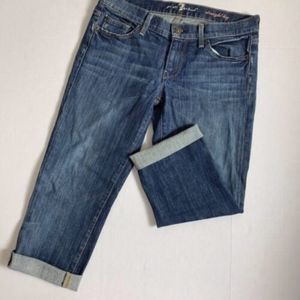 7 For All Mankind Straight Leg Capri Jean Crystals